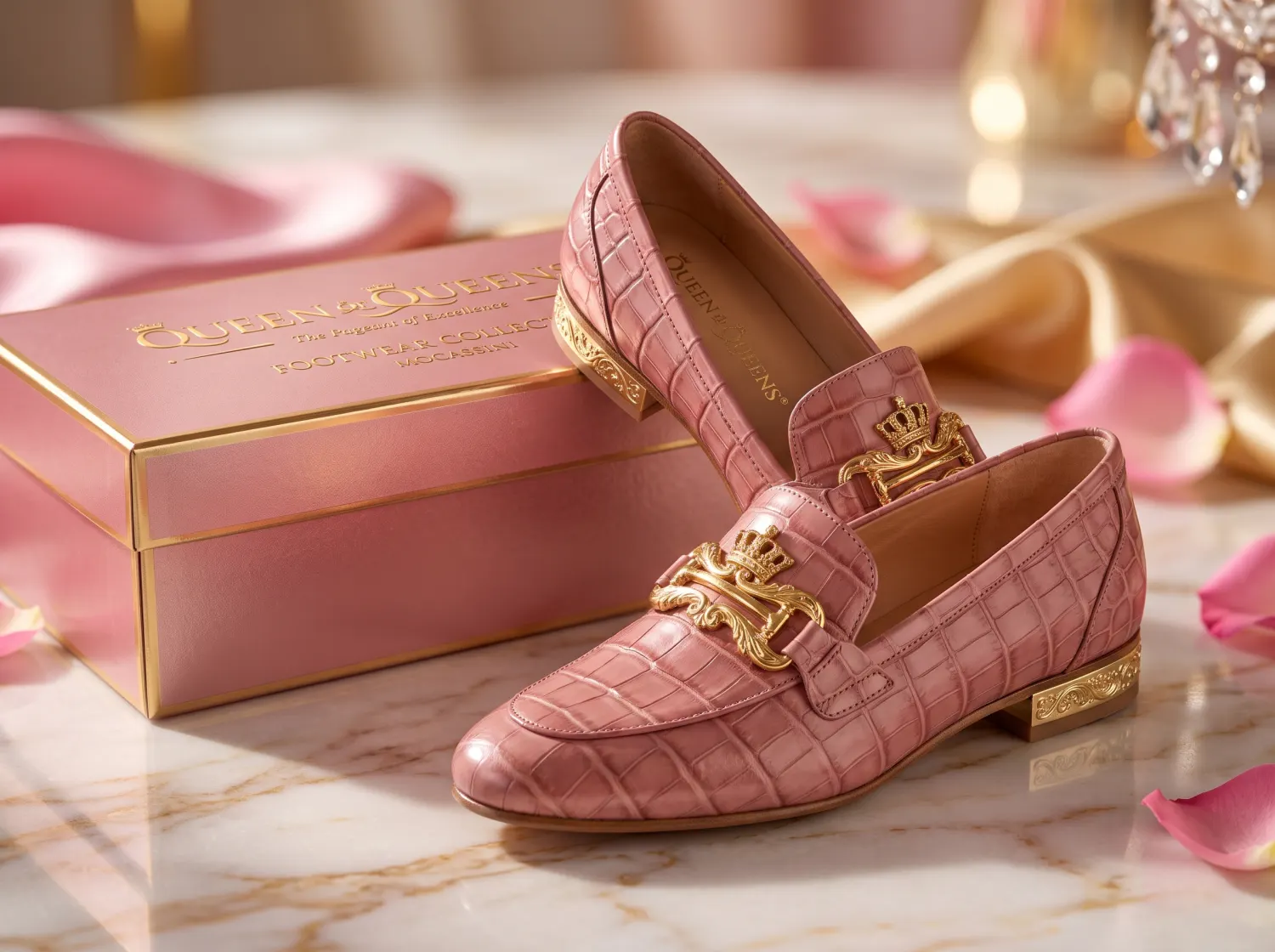 Queen of Queens – Royal Croc Loafers: Timeless Elegance